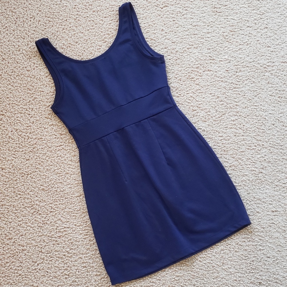 Purple Dress w Soft Pleats & Comfortable Stretch Dress